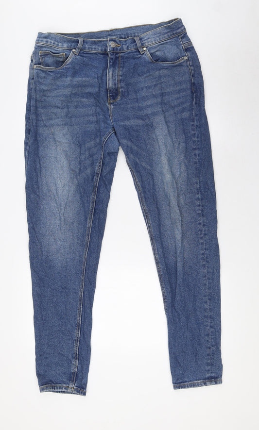 Arne Mens Blue Cotton Straight Jeans Size 36 in L31 in Regular Zip