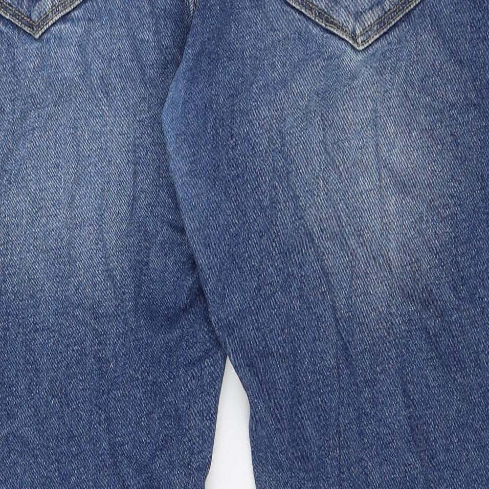 Arne Mens Blue Cotton Straight Jeans Size 36 in L31 in Regular Zip