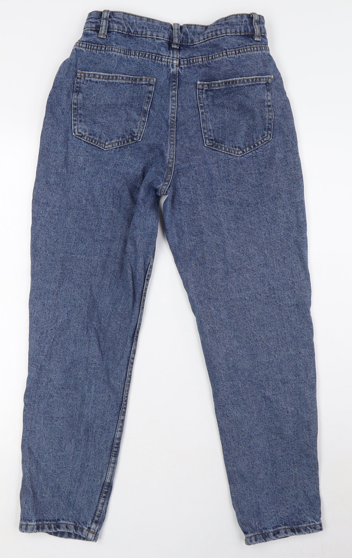 Denim Co Womens Blue Cotton Mom Jeans Size 8 L27 in Regular Zip