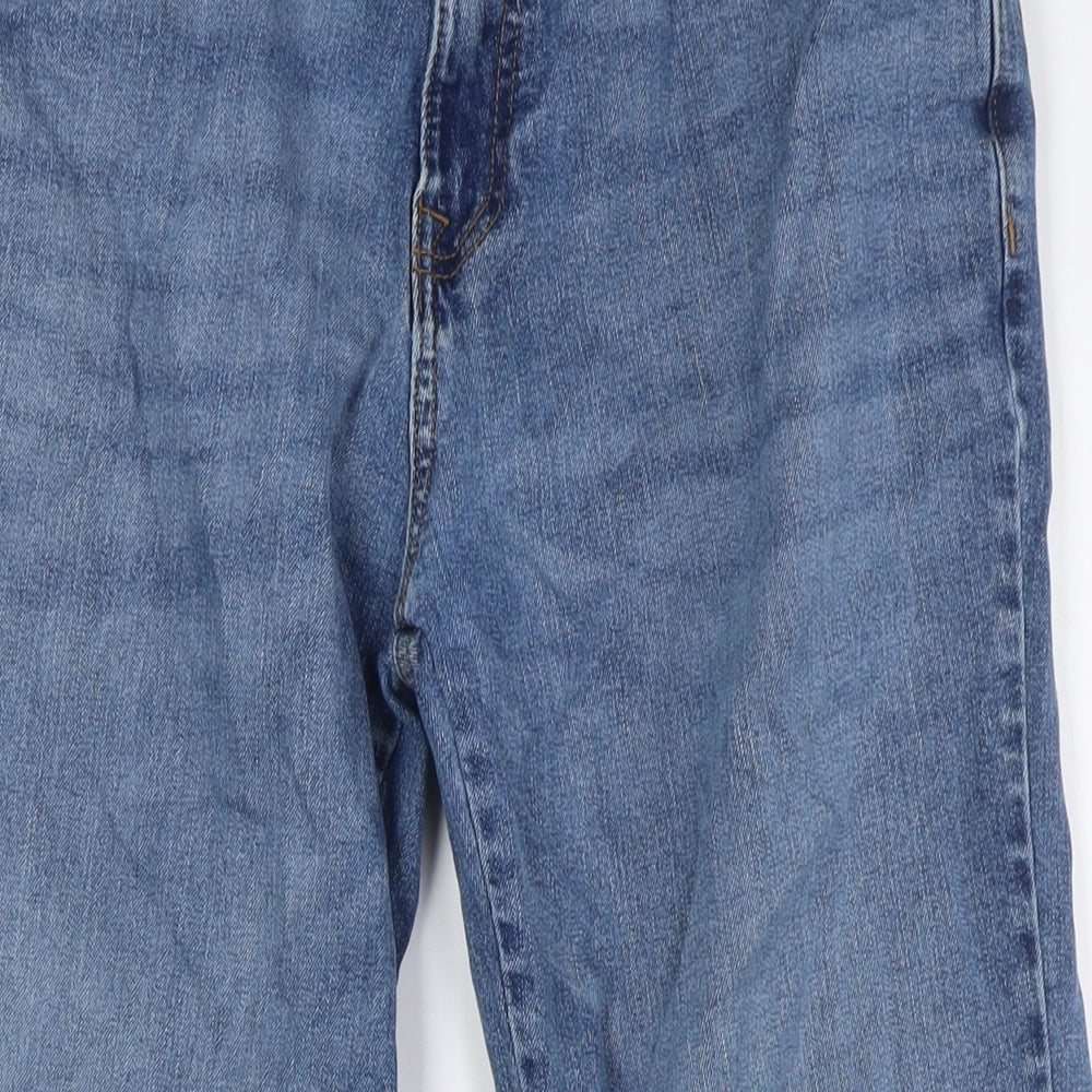 TU Mens Blue Cotton Straight Jeans Size 36 in L30 in Regular Zip