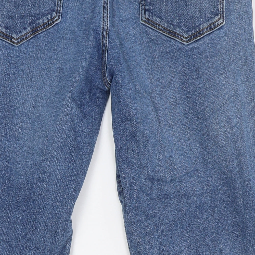 TU Mens Blue Cotton Straight Jeans Size 36 in L30 in Regular Zip