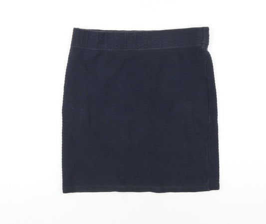 Jack Wills Womens Blue Cotton Mini Skirt Size 10