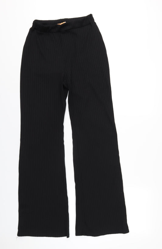 Club L Womens Black Polyester Trousers Size 8 L32 in Regular