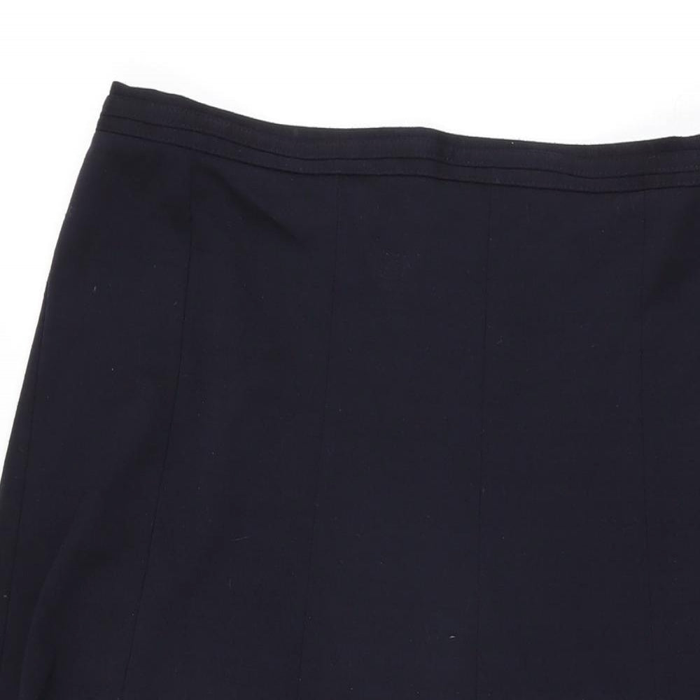 Bonmarché Womens Black Polyester Swing Skirt Size 12