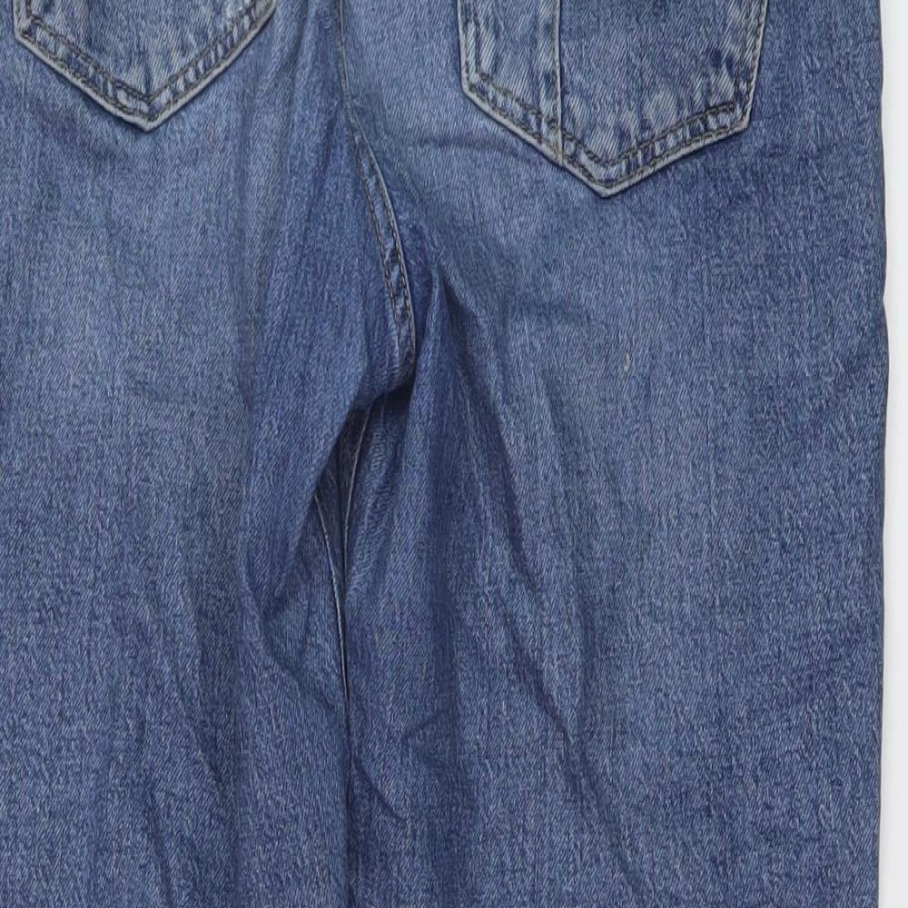 River Island Womens Blue Cotton Straight Jeans Size 10 L28 in Regular Button