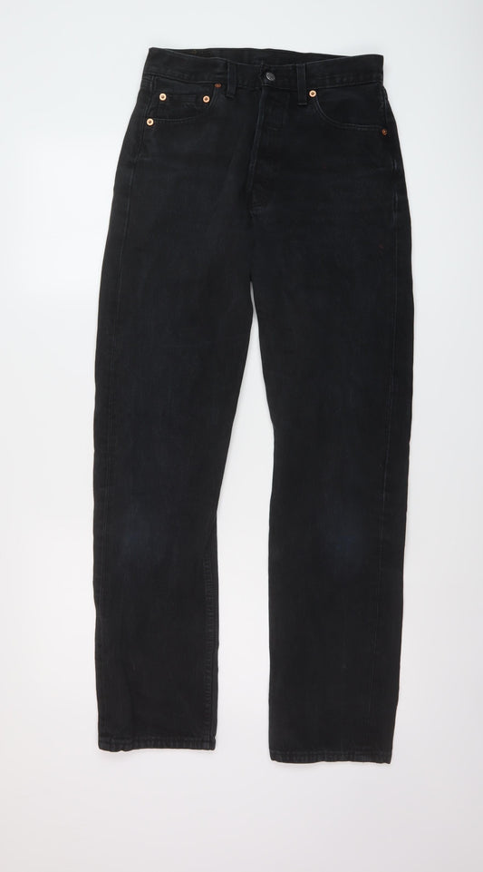 Levi's Mens Black Cotton Straight Jeans Size 30 in L30 in Regular Button