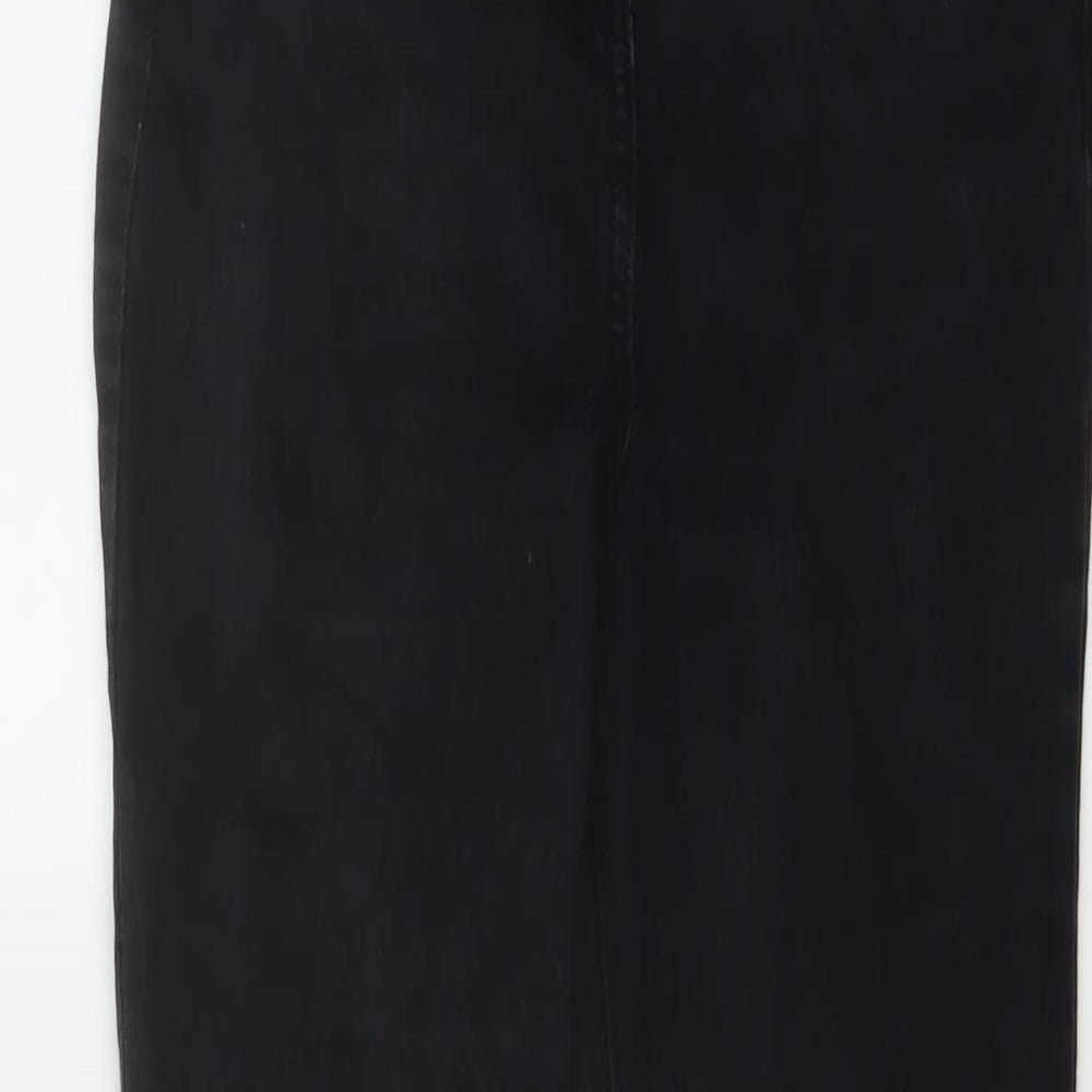 NEXT Womens Black Cotton Skinny Jeans Size 8 L28 in Regular Button