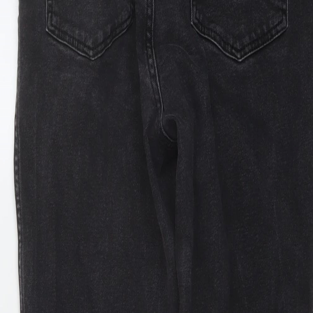 nobody's child Womens Black Cotton Mom Jeans Size 12 L27 in Regular Button