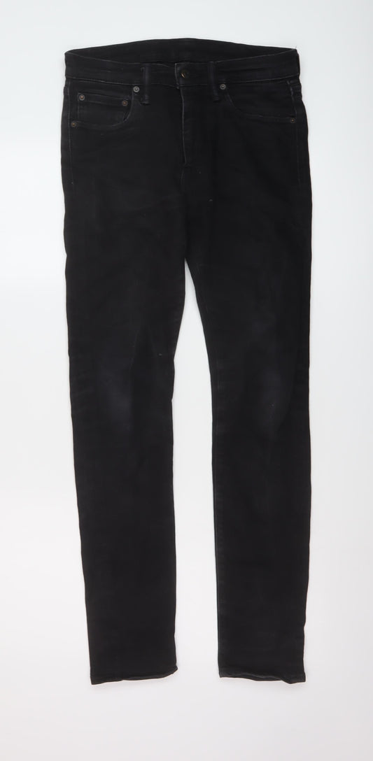 Levi's Mens Black Cotton Skinny Jeans Size 30 in L32 in Regular Button