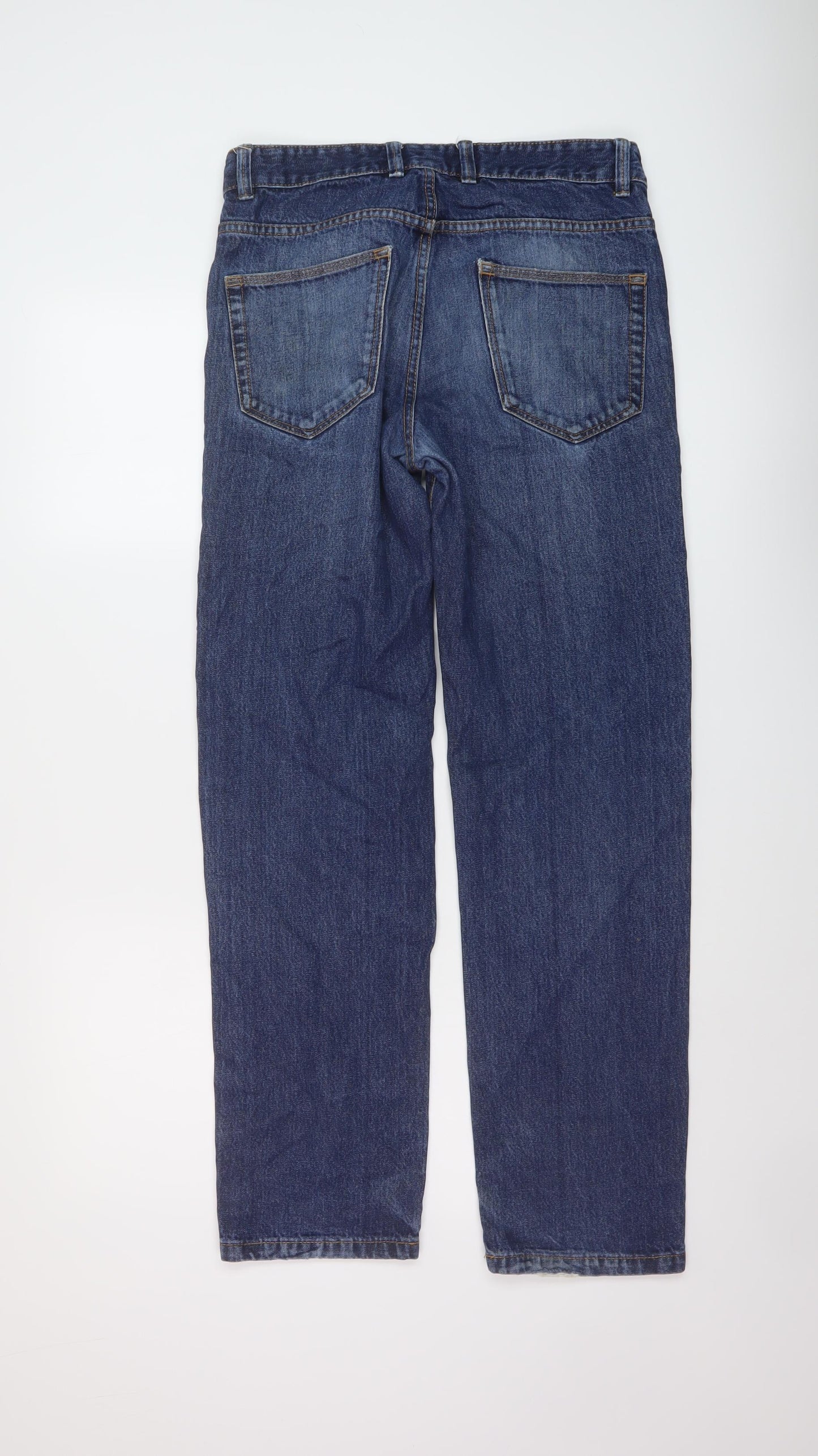 NEXT Mens Blue Cotton Straight Jeans Size 30 in L31 in Regular Button