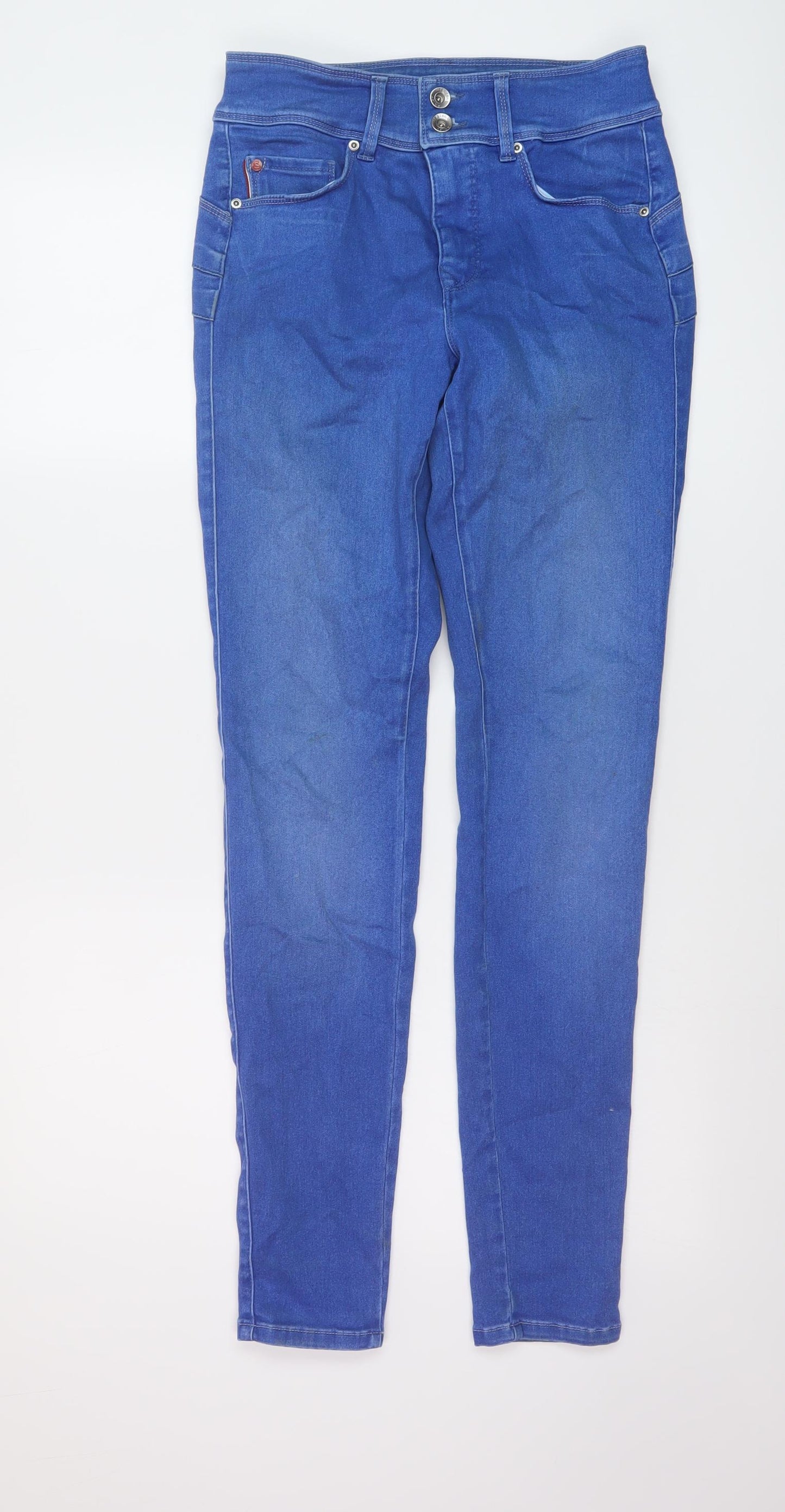 Salsa Womens Blue Cotton Skinny Jeans Size 8 L37 in Regular Button