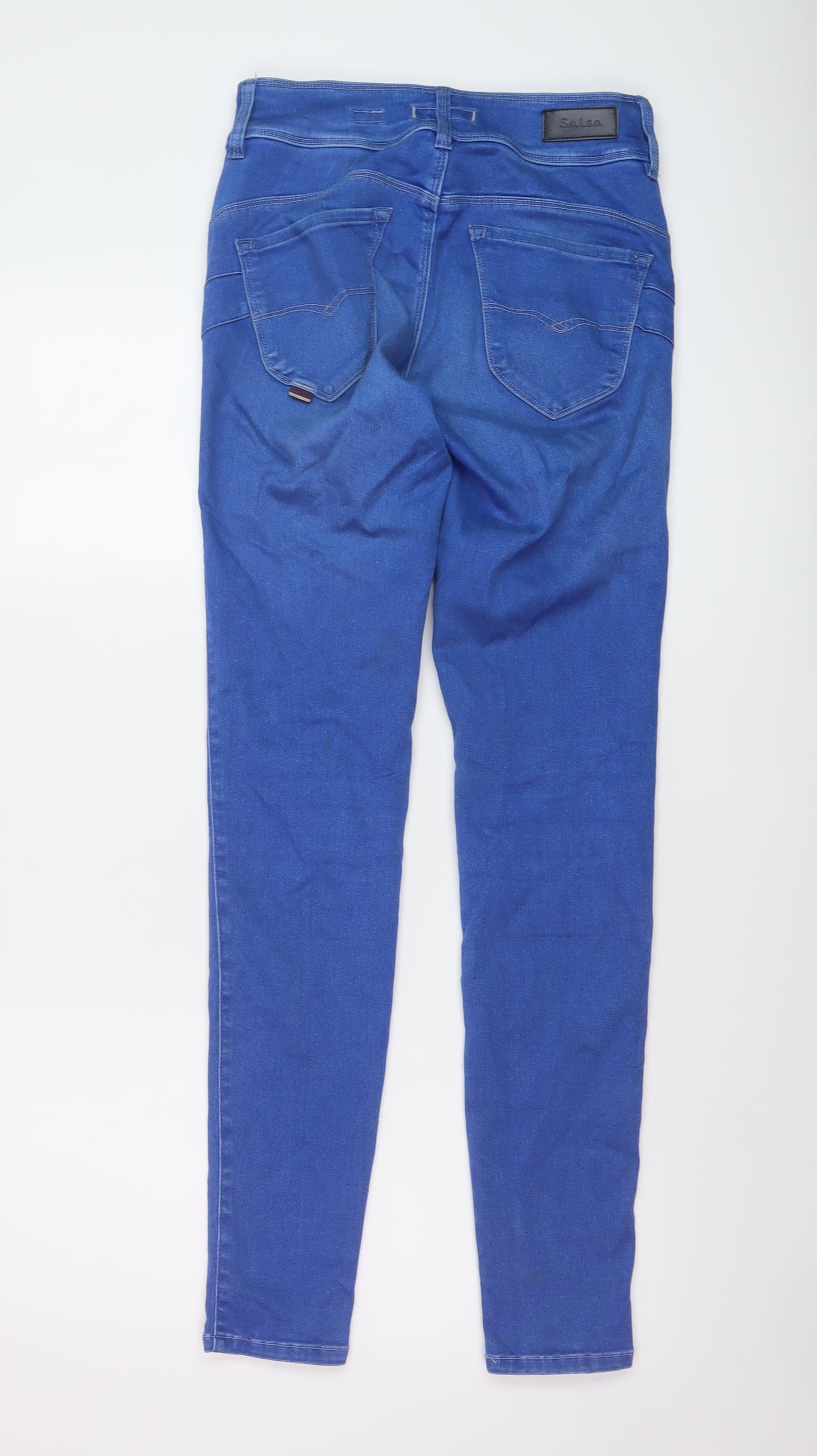 Salsa Womens Blue Cotton Skinny Jeans Size 8 L37 in Regular Button