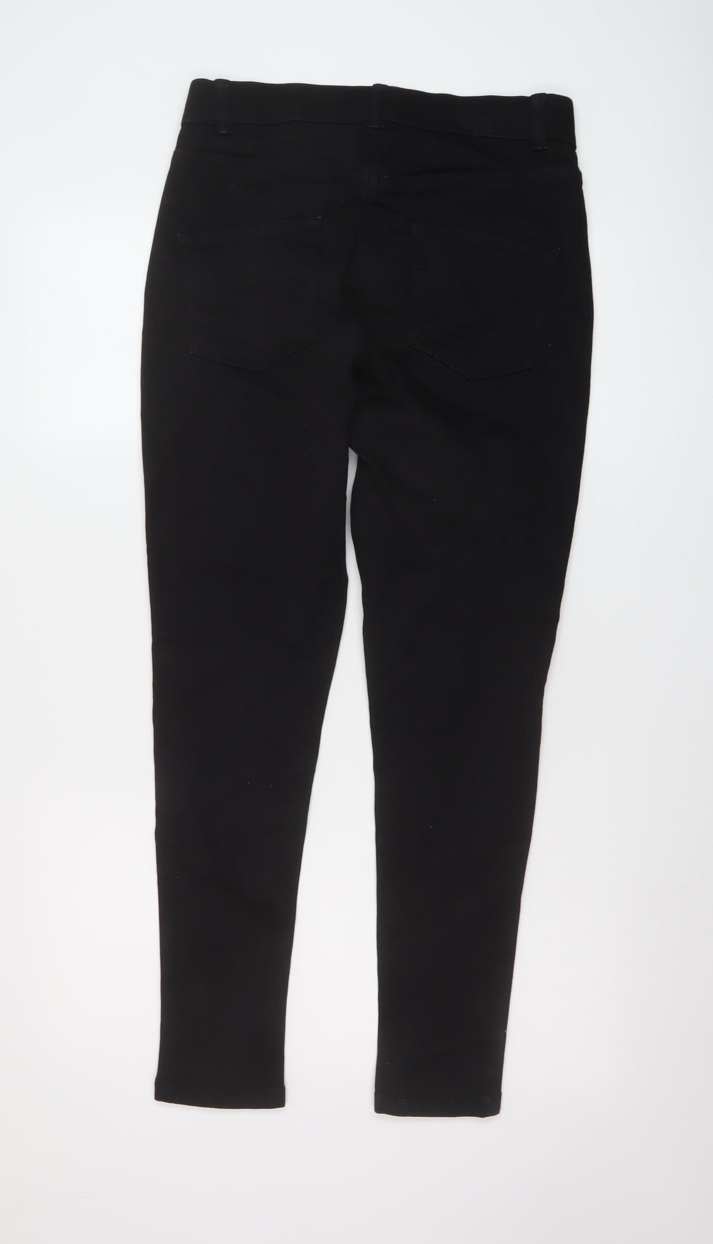 Simply Be Womens Black Cotton Skinny Jeans Size 12 L28 in Regular Button