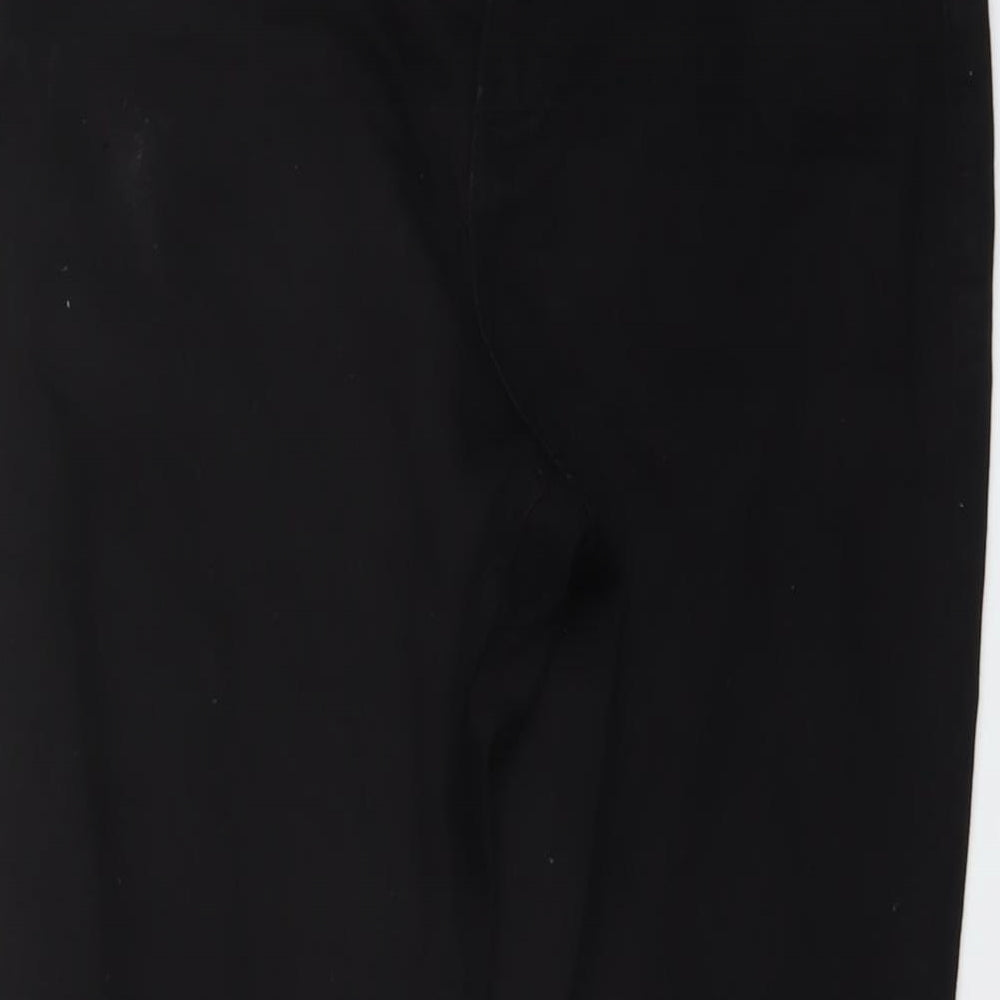 Simply Be Womens Black Cotton Skinny Jeans Size 12 L28 in Regular Button