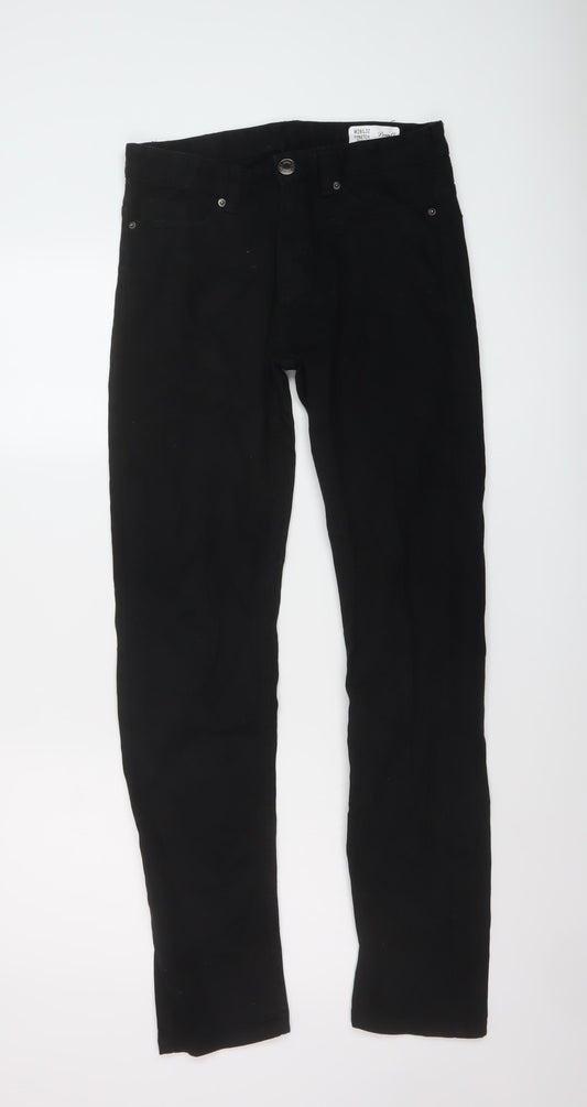 Denim & Co. Mens Black Cotton Skinny Jeans Size 28 in L32 in Regular Button