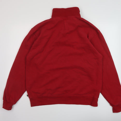 Orvis Mens Red Cotton Pullover Sweatshirt Size L