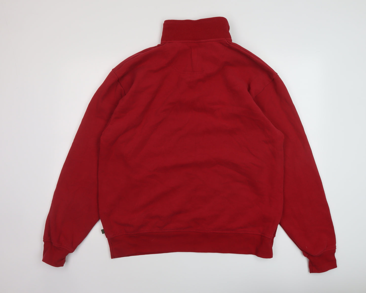 Orvis Mens Red Cotton Pullover Sweatshirt Size L