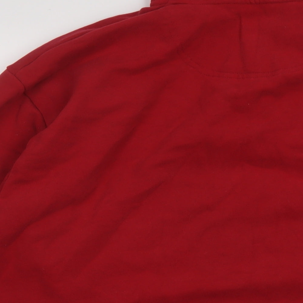 Orvis Mens Red Cotton Pullover Sweatshirt Size L