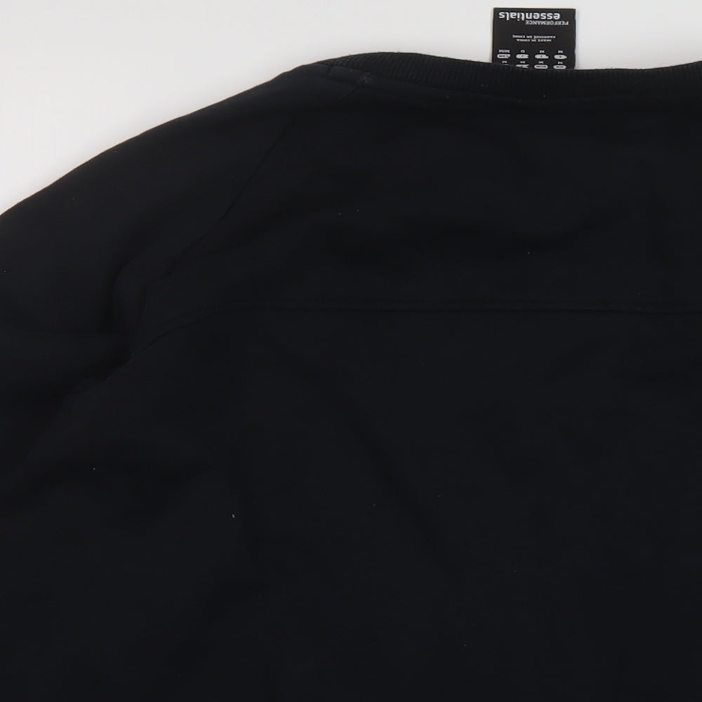 adidas Mens Black Cotton Pullover Sweatshirt Size M