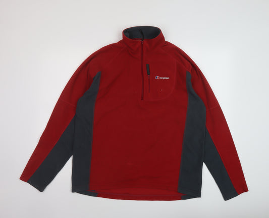 Berghaus Mens Red Polyester Pullover Sweatshirt Size L