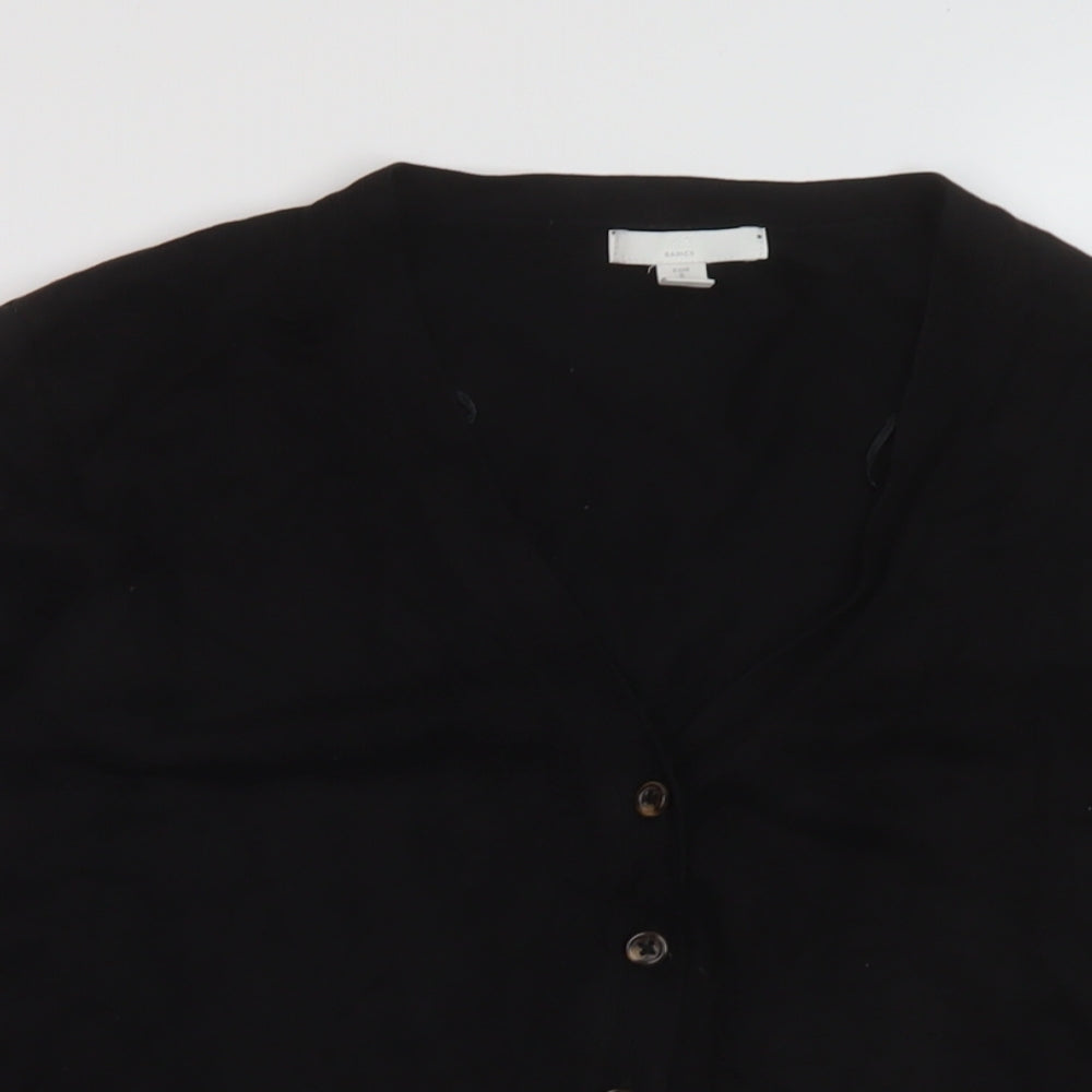 H&M Womens Black V-Neck Viscose Cardigan Jumper Size S