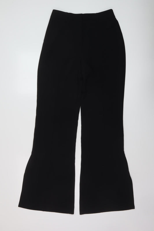 River Island Womens Black Polyester Trousers Size 8 L32 in Regular Button