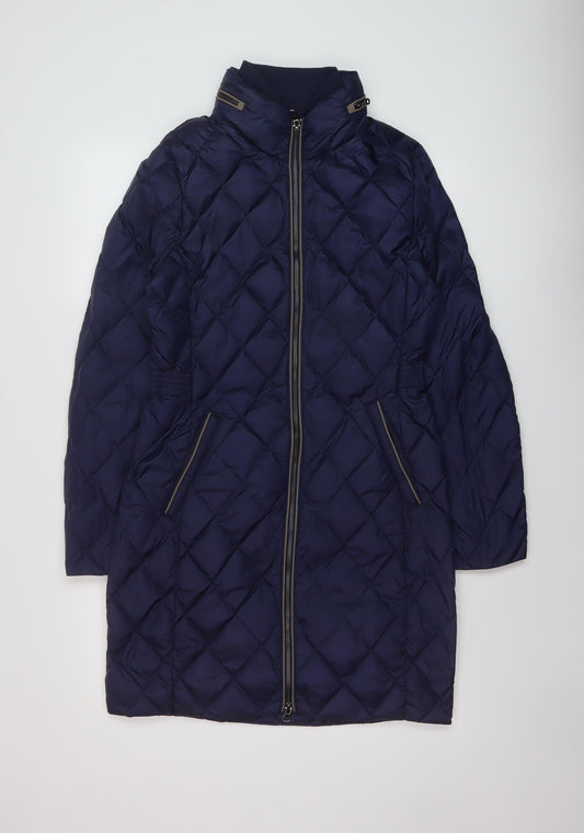 Per Una Womens Blue Parka Jacket Size 8 Zip