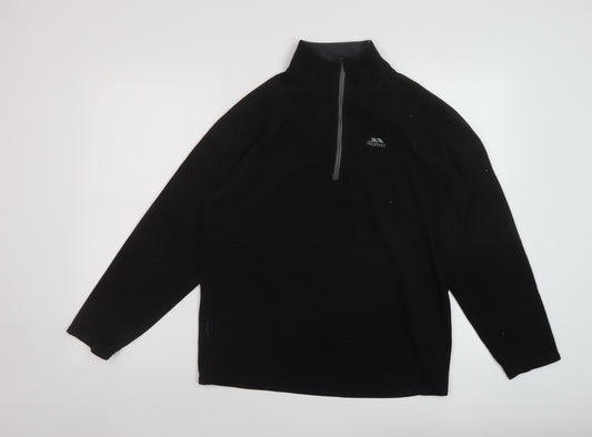 Tresapass Womens Black Polyester Pullover Sweatshirt Size L Zip