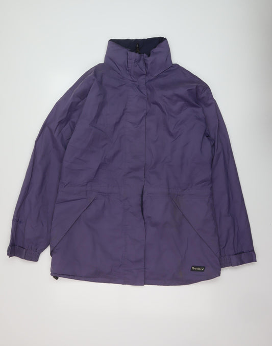 Peter Storm Mens Purple Rain Coat Coat Size L Zip