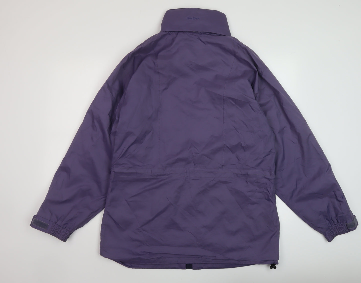 Peter Storm Mens Purple Rain Coat Coat Size L Zip