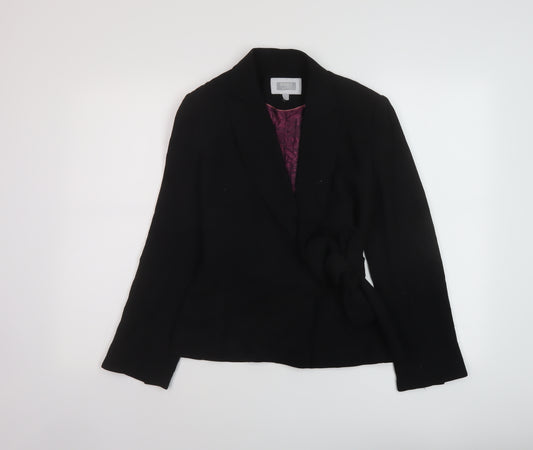 NEXT Womens Black Jacket Size 6 Tie