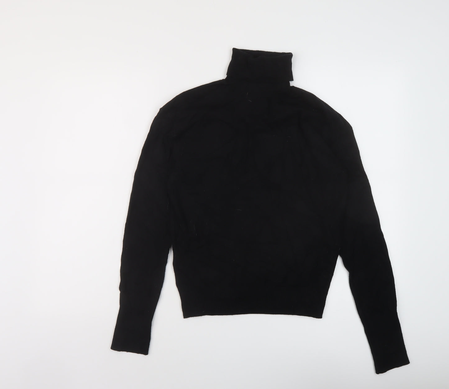 Express Womens Black Roll Neck Acrylic Pullover Jumper Size XS