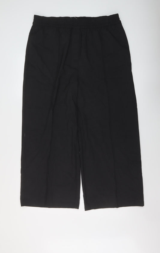 Marks and Spencer Womens Grey Polyester Trousers Size 18 L27 in Regular