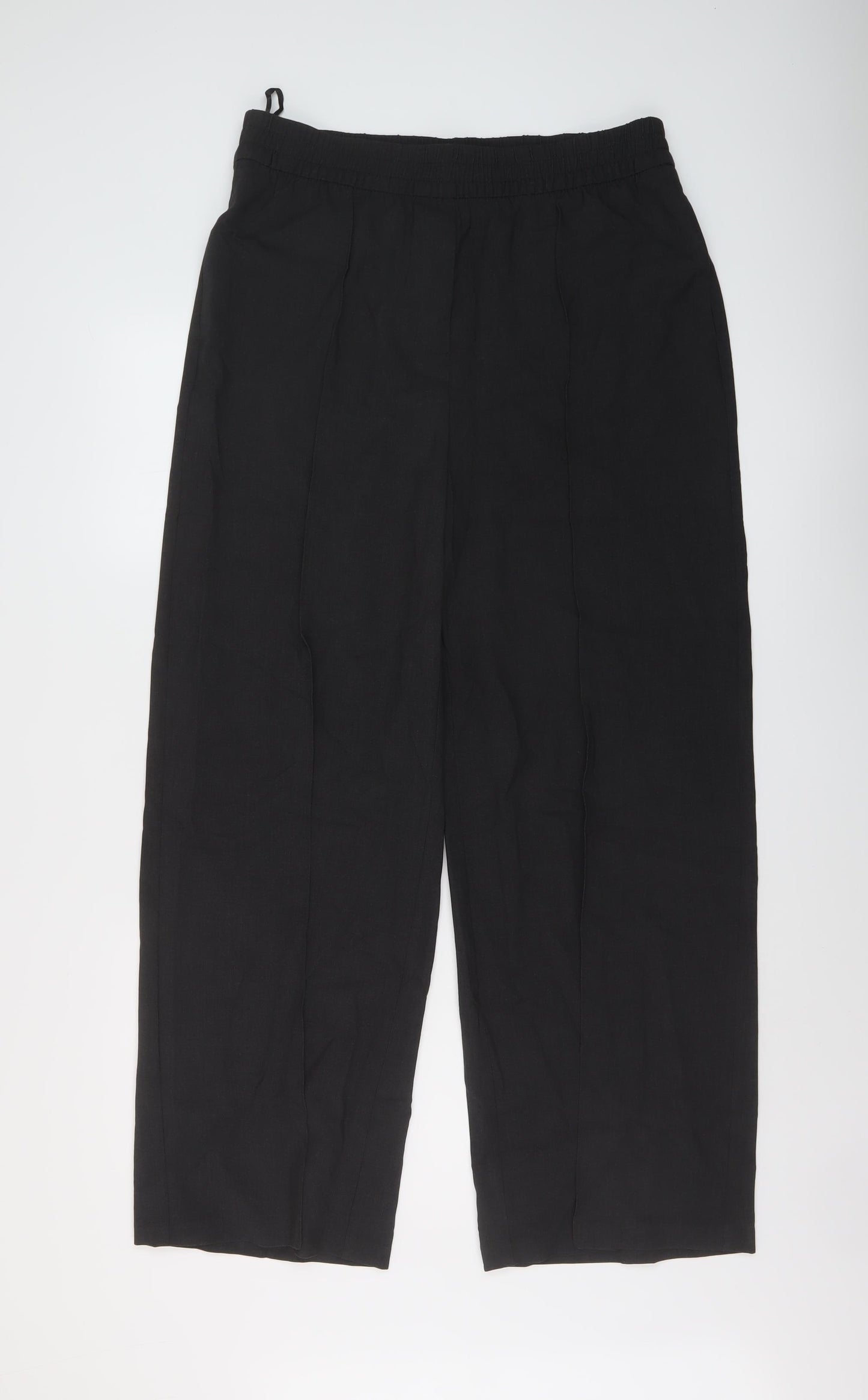 Marks and Spencer Womens Grey Polyester Trousers Size 14 L29 in Regular