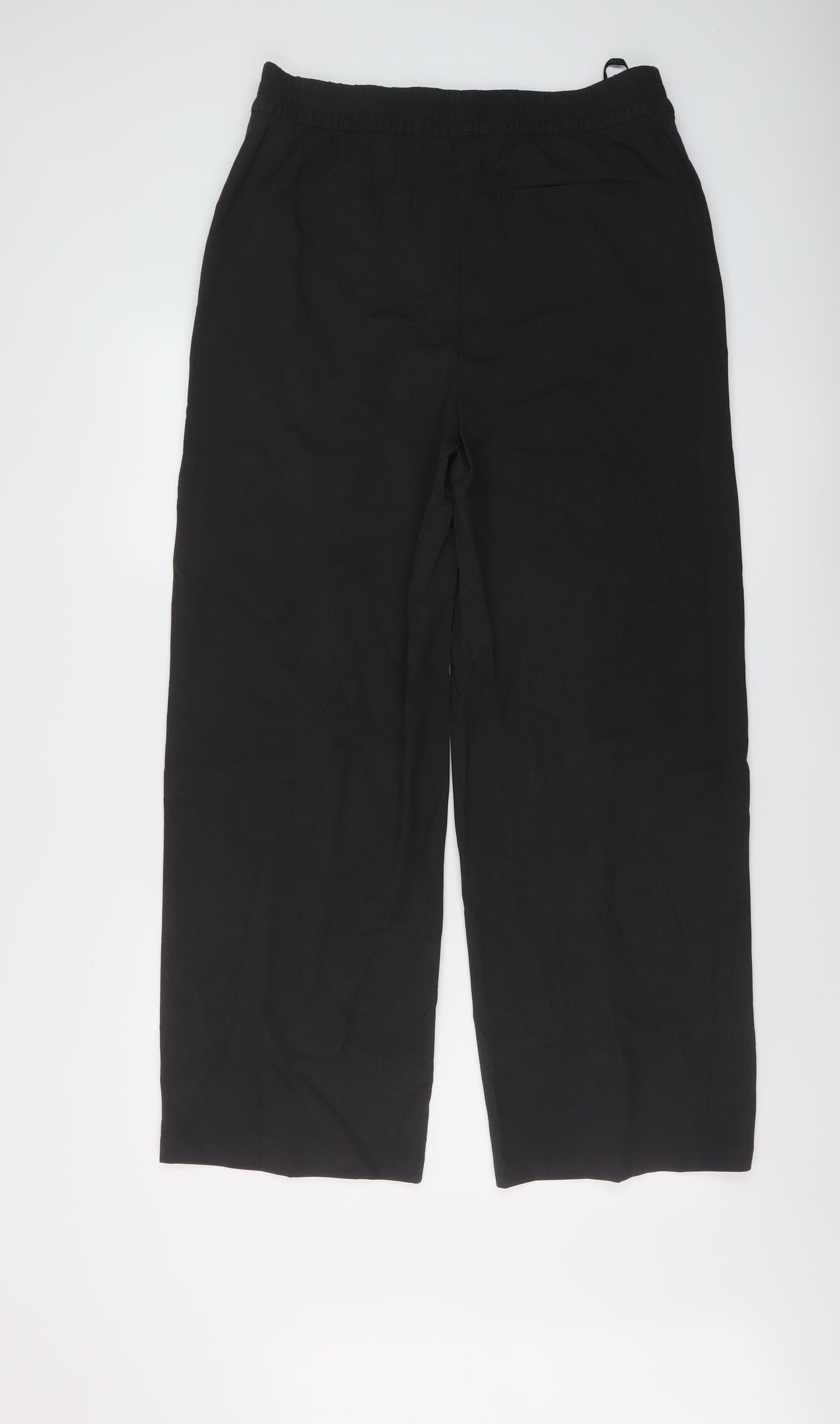 Marks and Spencer Womens Grey Polyester Trousers Size 14 L29 in Regular