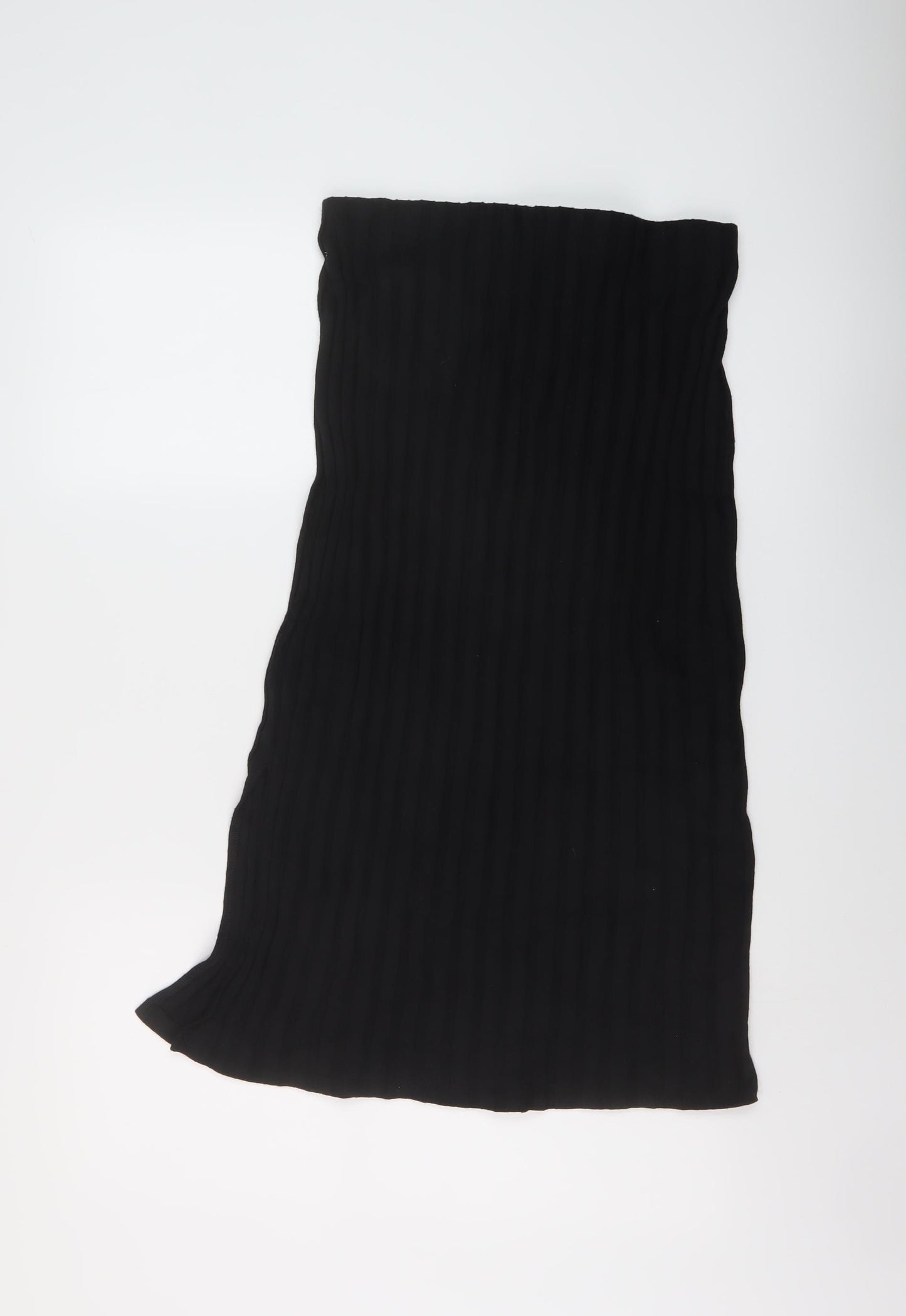 Marks and Spencer Womens Black Polyester A-Line Skirt Size 12