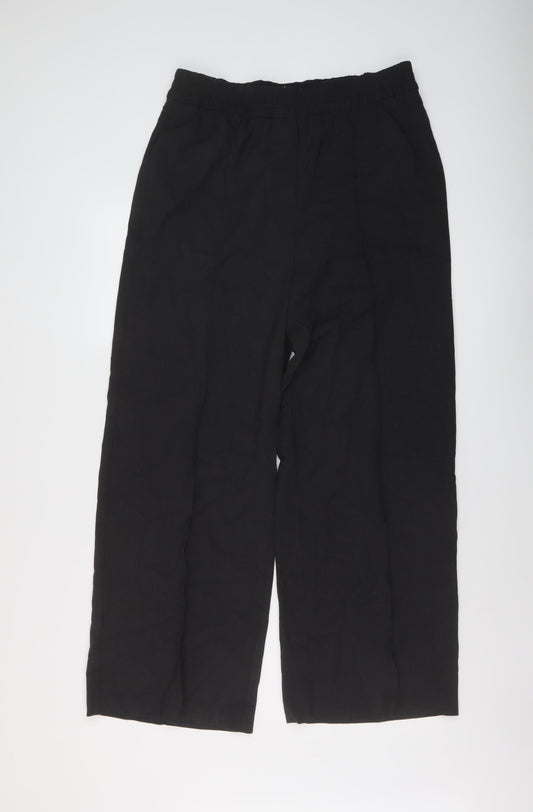 Marks and Spencer Womens Grey Polyester Trousers Size 14 L29 in Regular