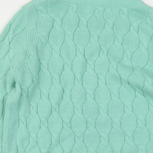 FOREVER 21 Womens Green Crew Neck Acrylic Pullover Jumper Size L