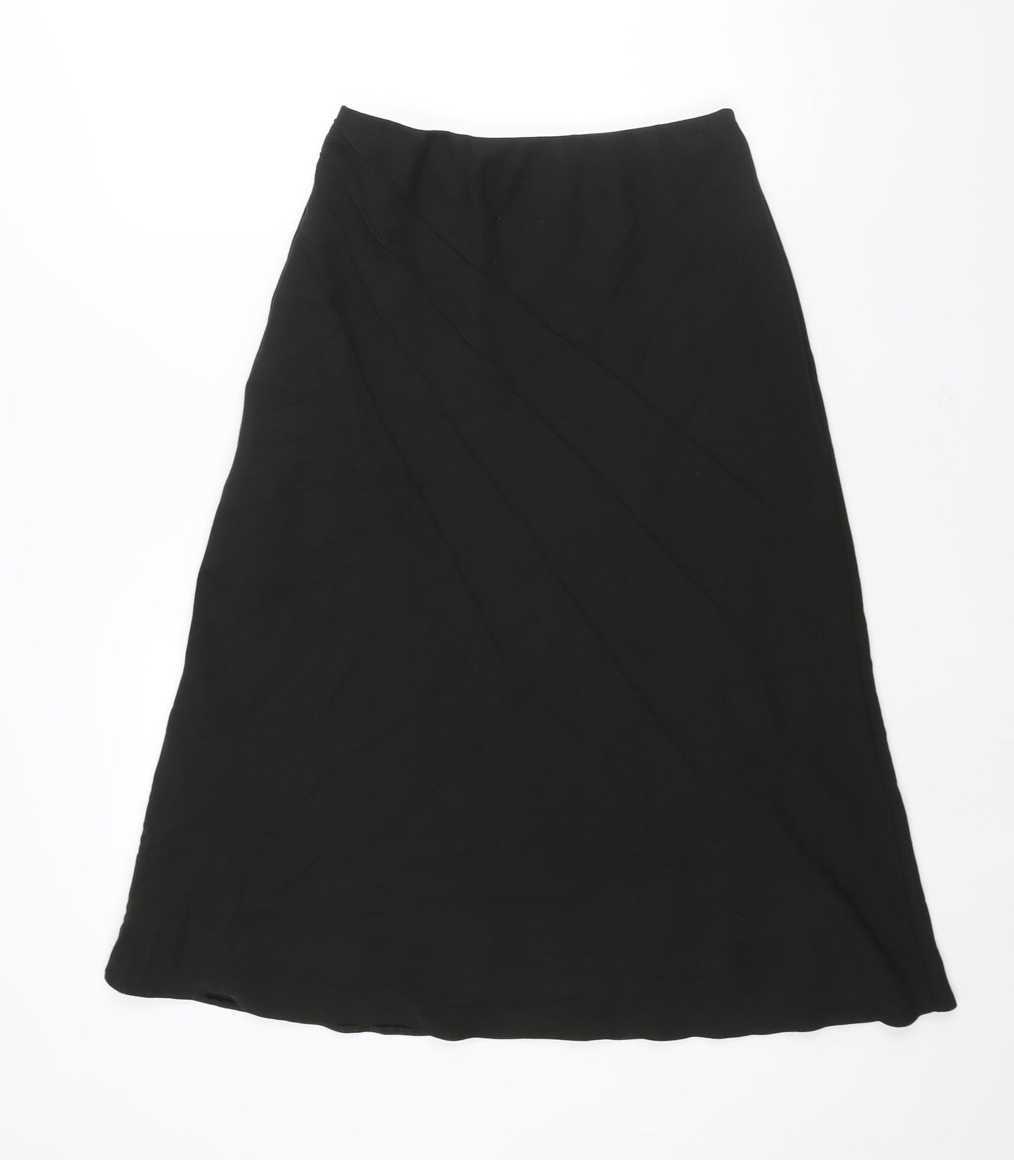 Marks and Spencer Womens Black Polyester A-Line Skirt Size 12