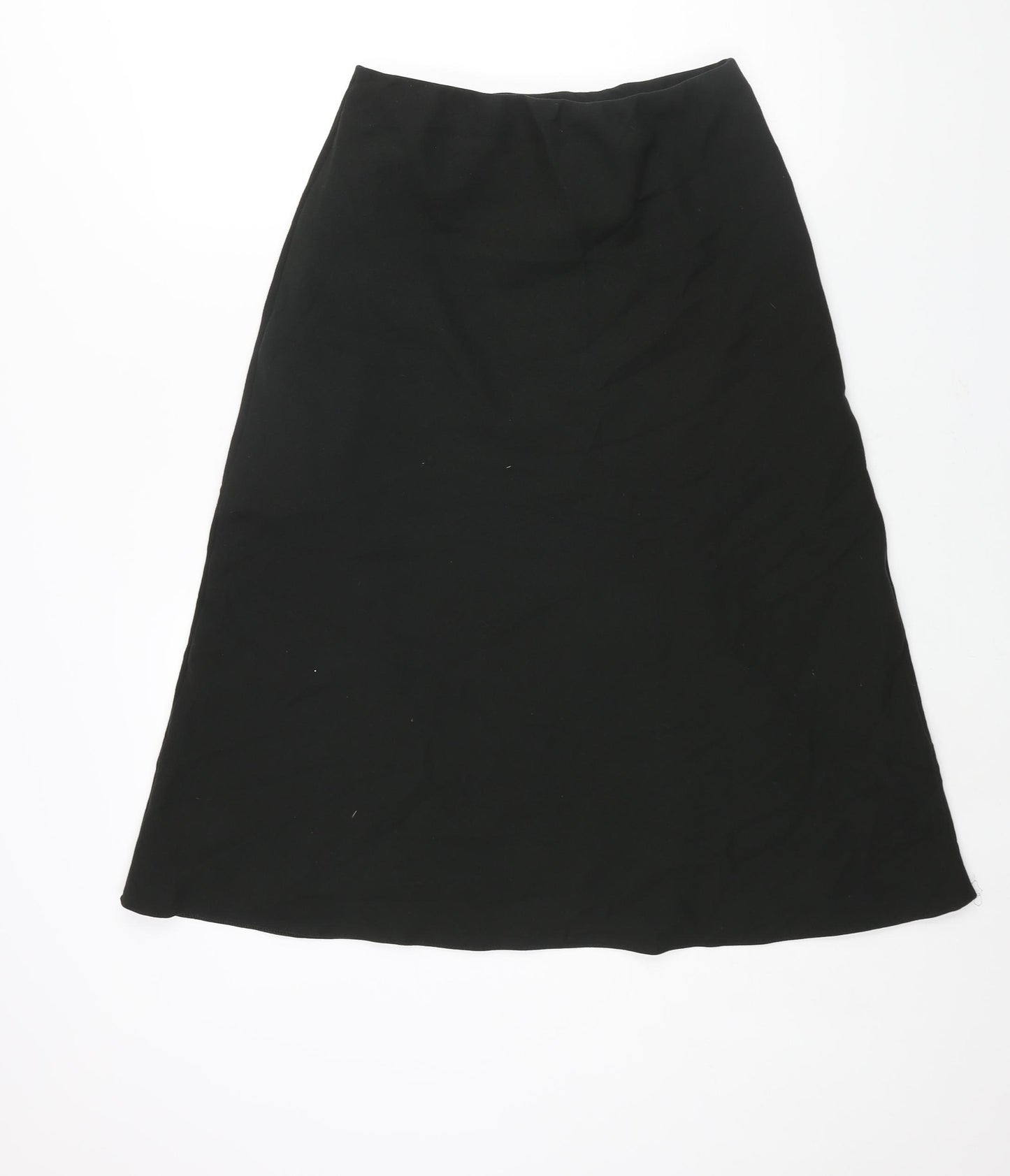 Marks and Spencer Womens Black Polyester A-Line Skirt Size 12