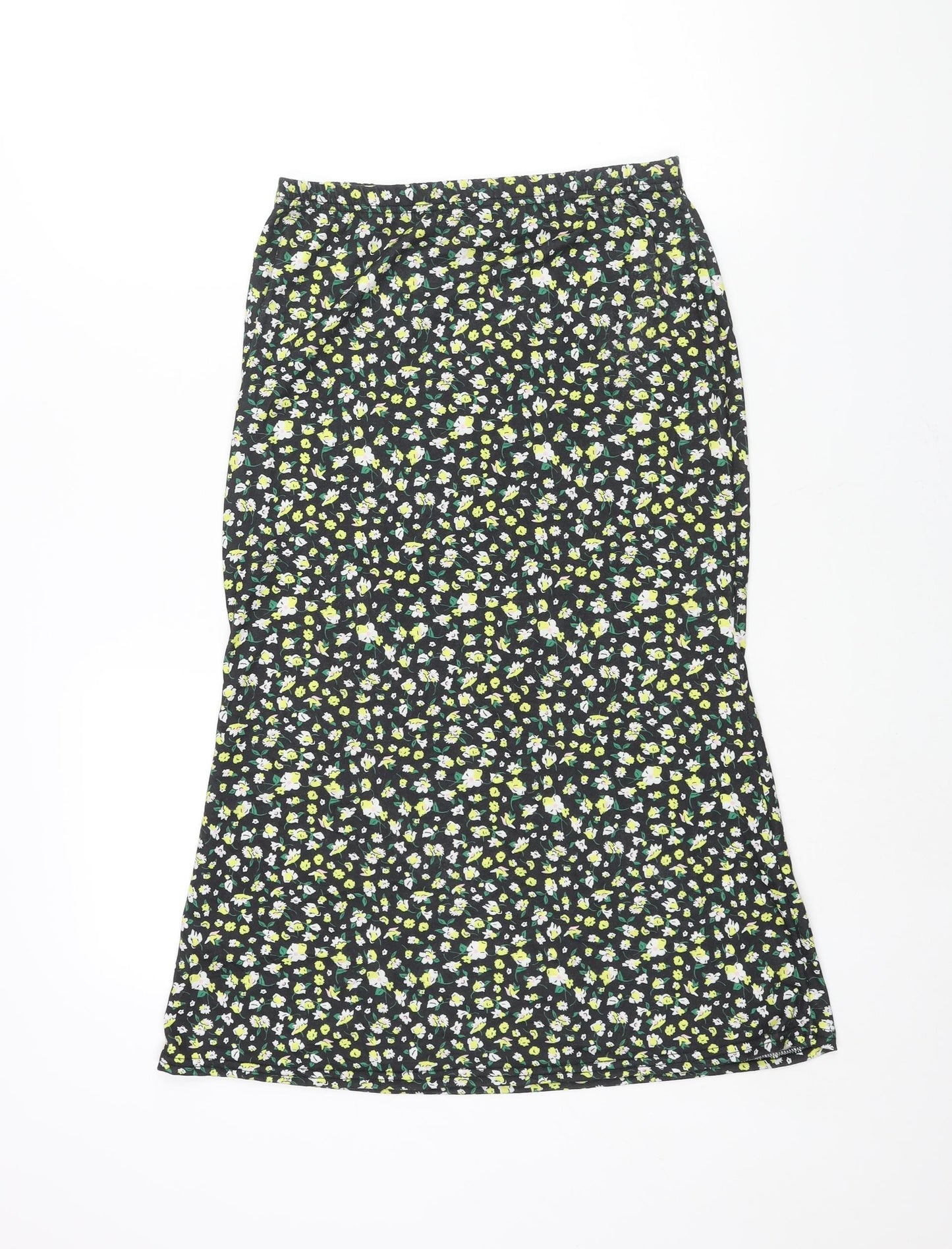 Boohoo Womens Multicoloured Floral Polyester Trumpet Skirt Size 12