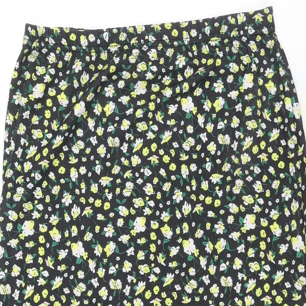 Boohoo Womens Multicoloured Floral Polyester Trumpet Skirt Size 12