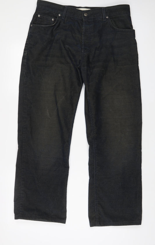 Levi's Mens Blue Polyester Trousers Size 34 in L29 in Relaxed Zip - Short Leg