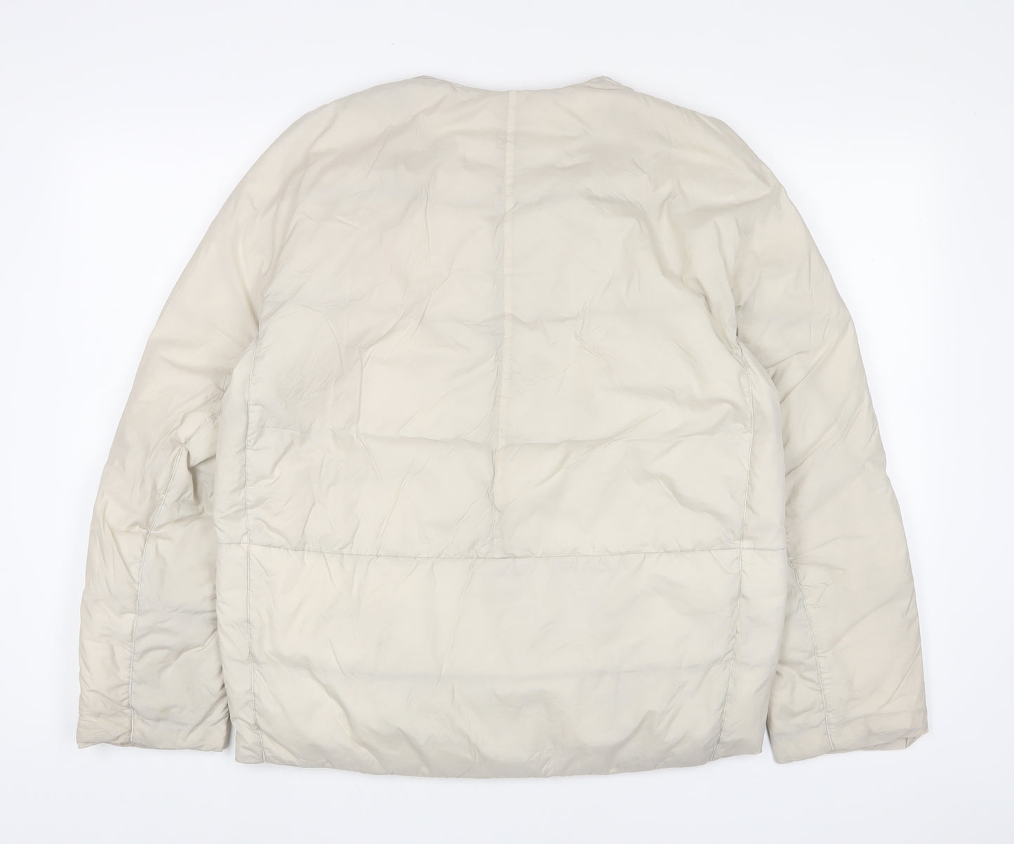 Uniqlo Womens Ivory Jacket Size S Zip - Pockets