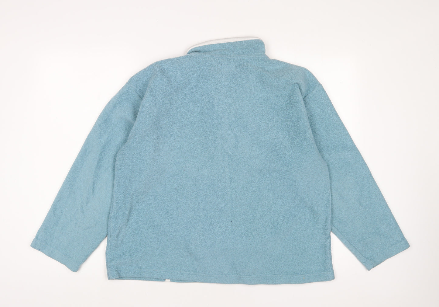 Active Womens Blue Polyester Pullover Sweatshirt Size 16 Zip - Zip Pocket