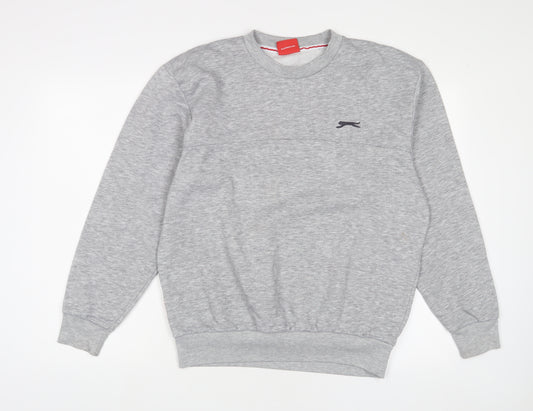 Slazenger Mens Grey Cotton Pullover Sweatshirt Size M