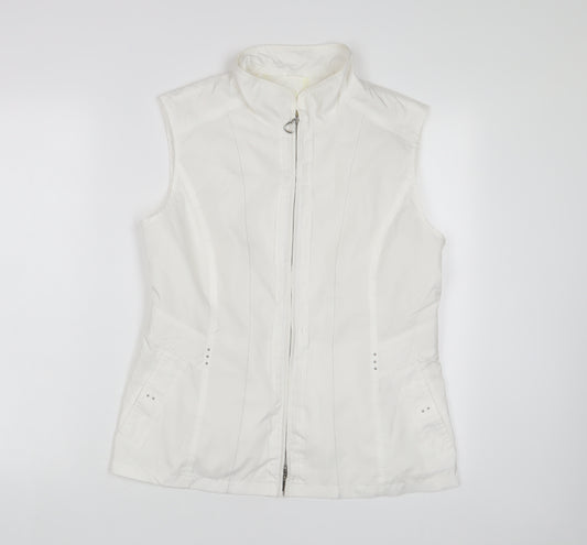 Gerry Weber Womens White Gilet Jacket Size 12 Zip