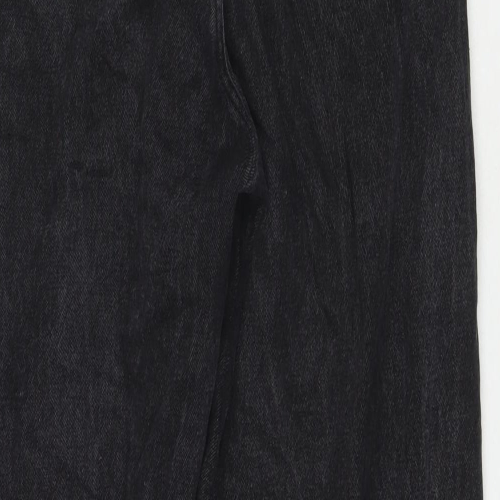 See See Womens Black Cotton Straight Jeans Size 10 L28 in Regular Zip