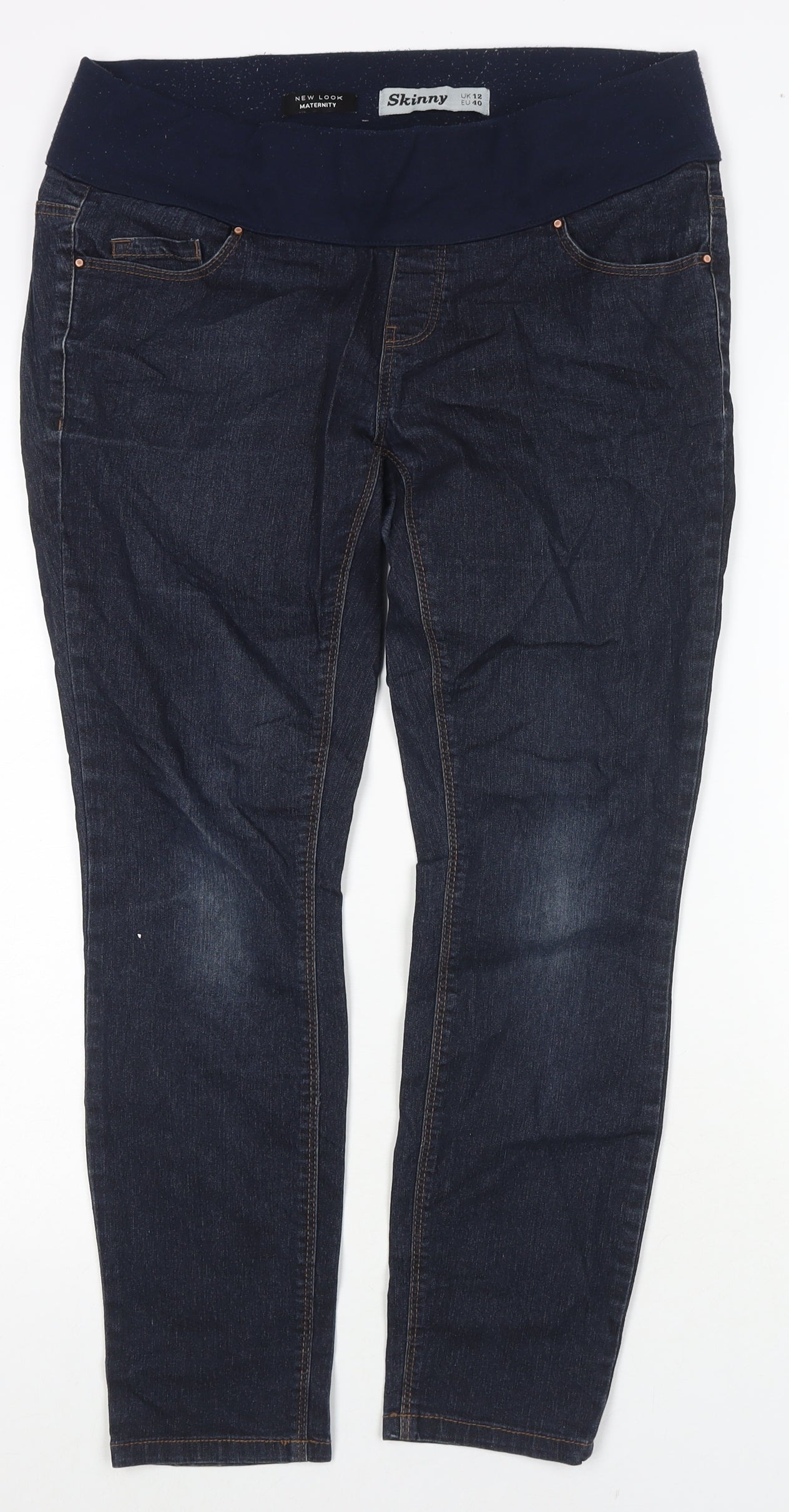 New Look Womens Blue Cotton Jegging Jeans Size 12 L27 in Slim