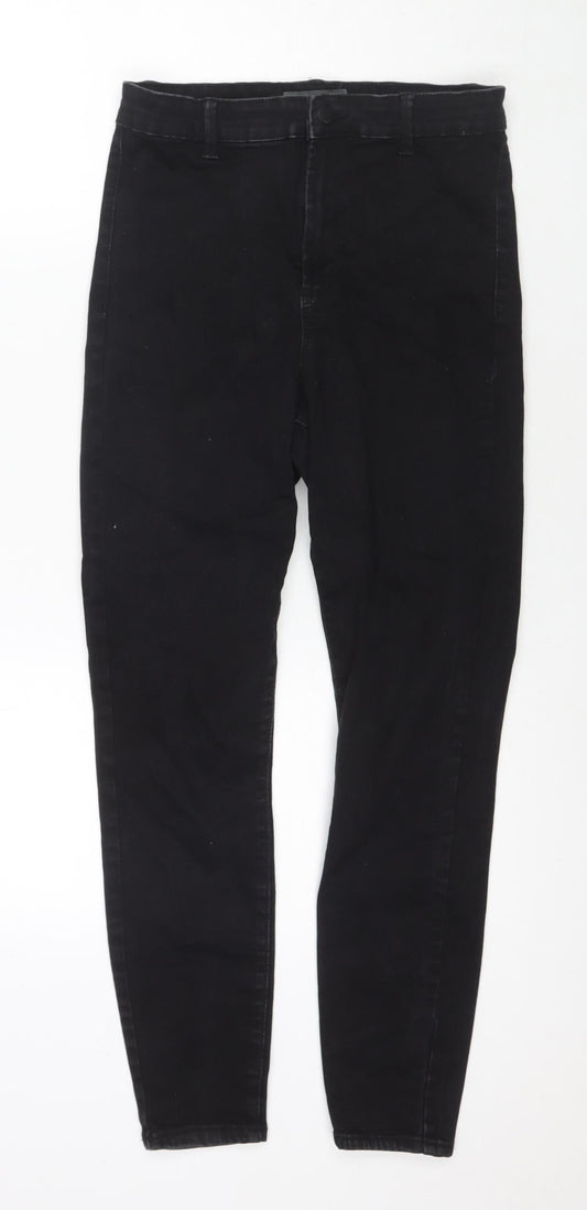 Denim & Co. Womens Black Cotton Skinny Jeans Size 14 L25 in Regular Zip